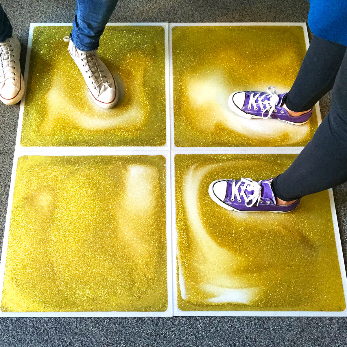 Mesmerising Sensory Experiences With Gold Glitter Liquid Floor Tiles Mike Ayres Design 3031